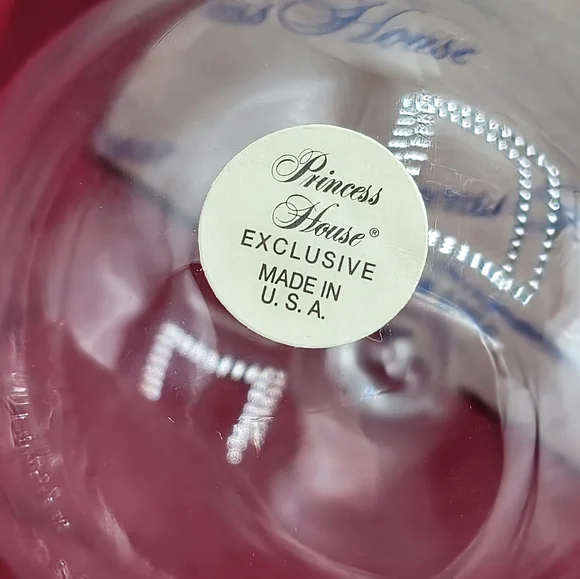 Princess House Blown Crystal Candle Etched Ball Ornament Made USA 1996 vintage - Picture 6 of 7